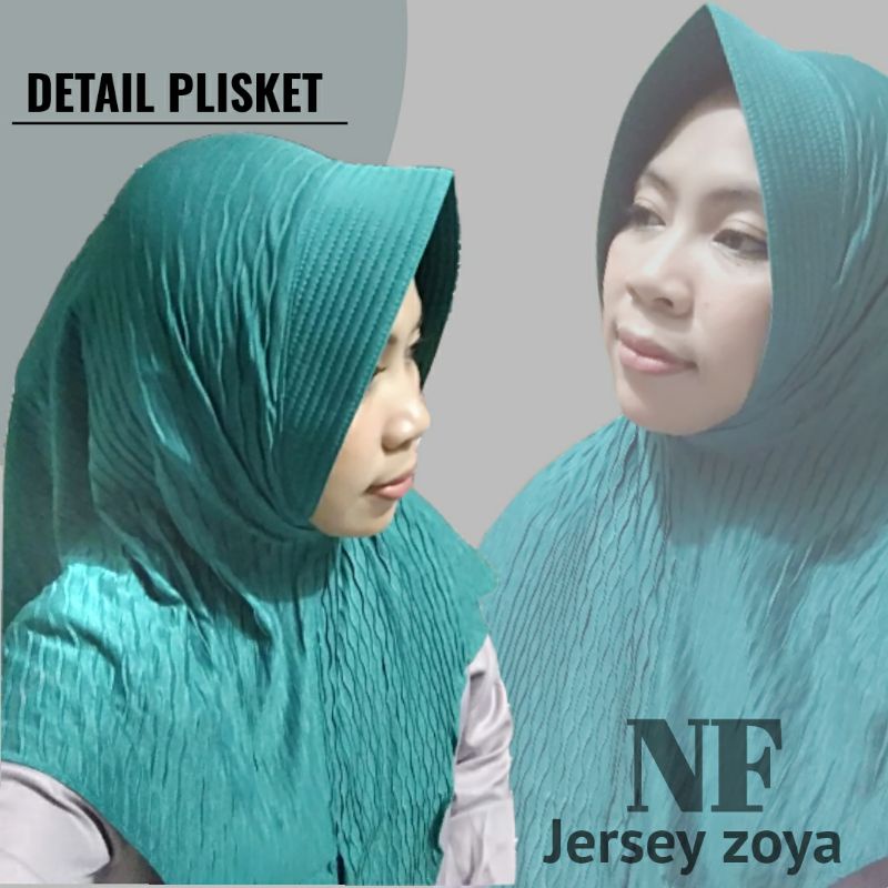 bergo pet plisket gelombang Jersey