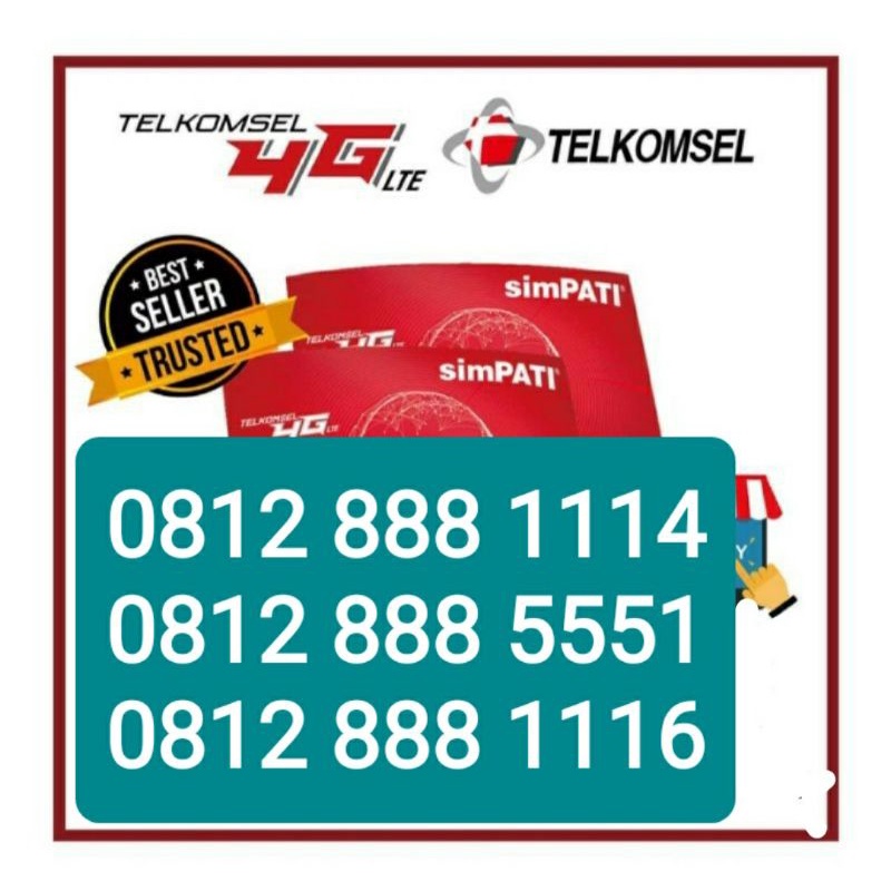 SIMPATI 11 DIGIT DOUBLE TRIPLE 0812 8881114,8881116,8885551