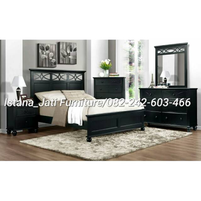 Dipan tempat tidur minimalis jati/dipan minimalis jati/meja rias minimalis jati/figura kaca ukir