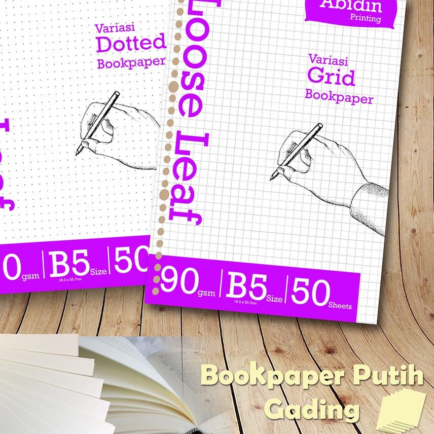 

Fla⚡H ⚡ale 7.7 Loose Leaf B5_Bookpaper B5 Grid/Dotted/Polos Free Kardus Min 4 Pcs paling murah