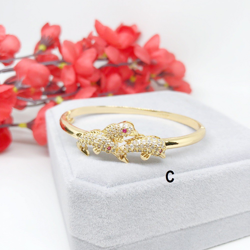 Gelang Bangle Meili Meilyn Lapis Emas Putih Silver Gold Mata - BB330