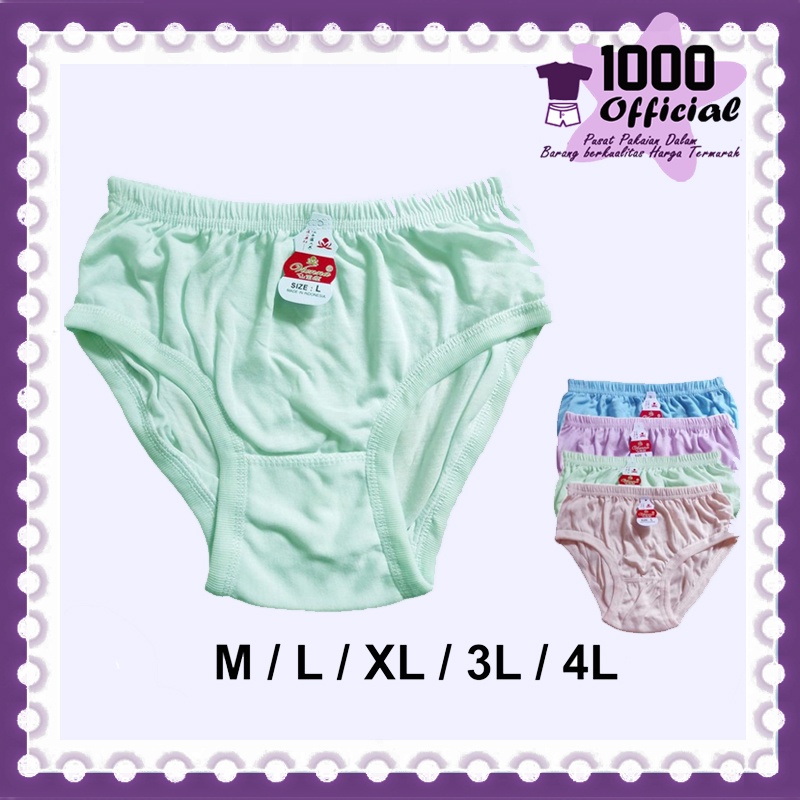 UNDIES / CELANA DALAM WANITA / SEMPAK CEWEK POLOS MERK VIENNA SIZE M L XL 3L 4L 5L