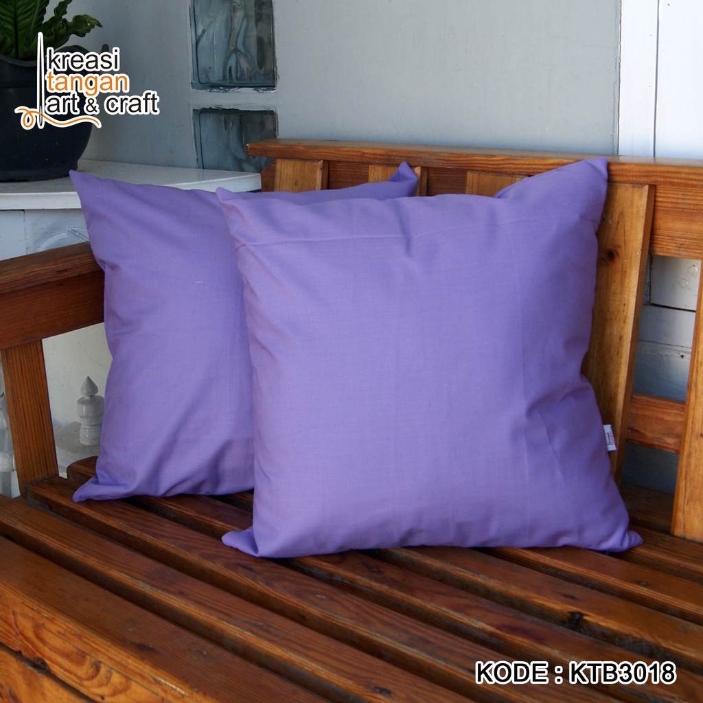 SARUNG BANTAL SOFA POLOS 40x40, 45x45, 50x50, 60x60, 70x70 Amethyst KTB3018