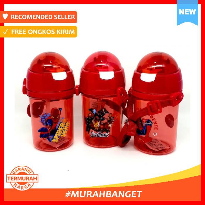 Botol Minum Pendek Tali Selempang Termos Anak Sekolah - Bekal - Botol Minum & Termos