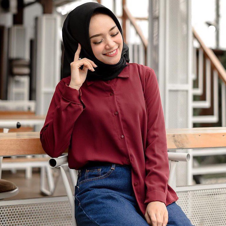 KEMEJA WANITA POLOS / KEMEJA BASIC WOLFIS / ATASAN WANITA BASIC POLOS / KEMEJA PUTIH LENGAN PANJANG / KEMEJA KERJA CASUAL WANITA / KEMEJA MONALISA POLOS / KEMEJA COMFY / KEMEJA BASIC / KEMEJA JUMBO XXL