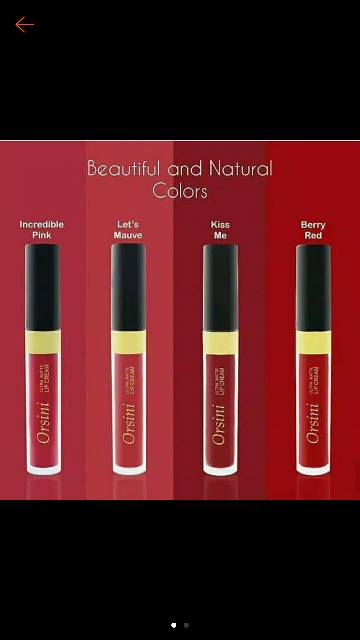 Iipstick lipstik orisini Orsini ultra matte vitamin E  with jojoba oil