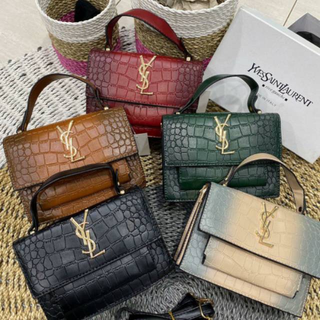 TAS  WANITA YSL CROCODILE/TAS SELEMPANG/TAS KONDANGAN