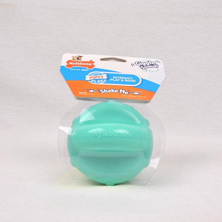 

NYLABONE Mainan Anakan Anjing Puppy GIGGLE Ball Wolf