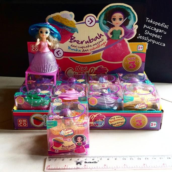 HARGA DISKON EMCO MINI CUPCAKE SURPRISE SERI 3 DOLL RANDOM BONEKA CUP CAKE KEJUTAN