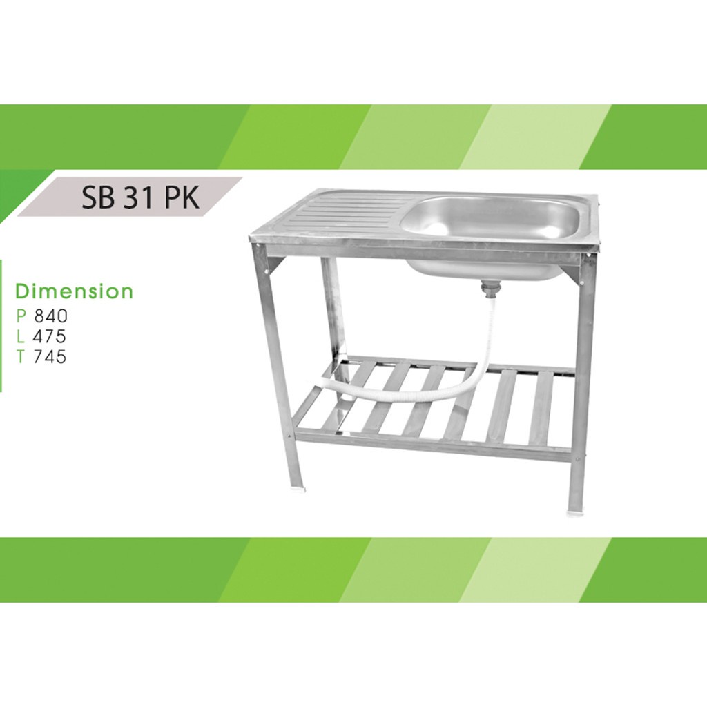 Royal - SB31PK - Kitchen Sink Table (Rack, SUS201, 1B, 840x475x745mm)