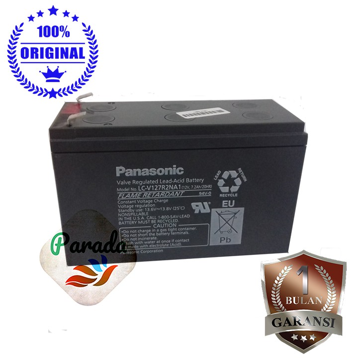 Battery / Baterai / Aki / Accu Panasonic 12V 7.2 Ah, Original
