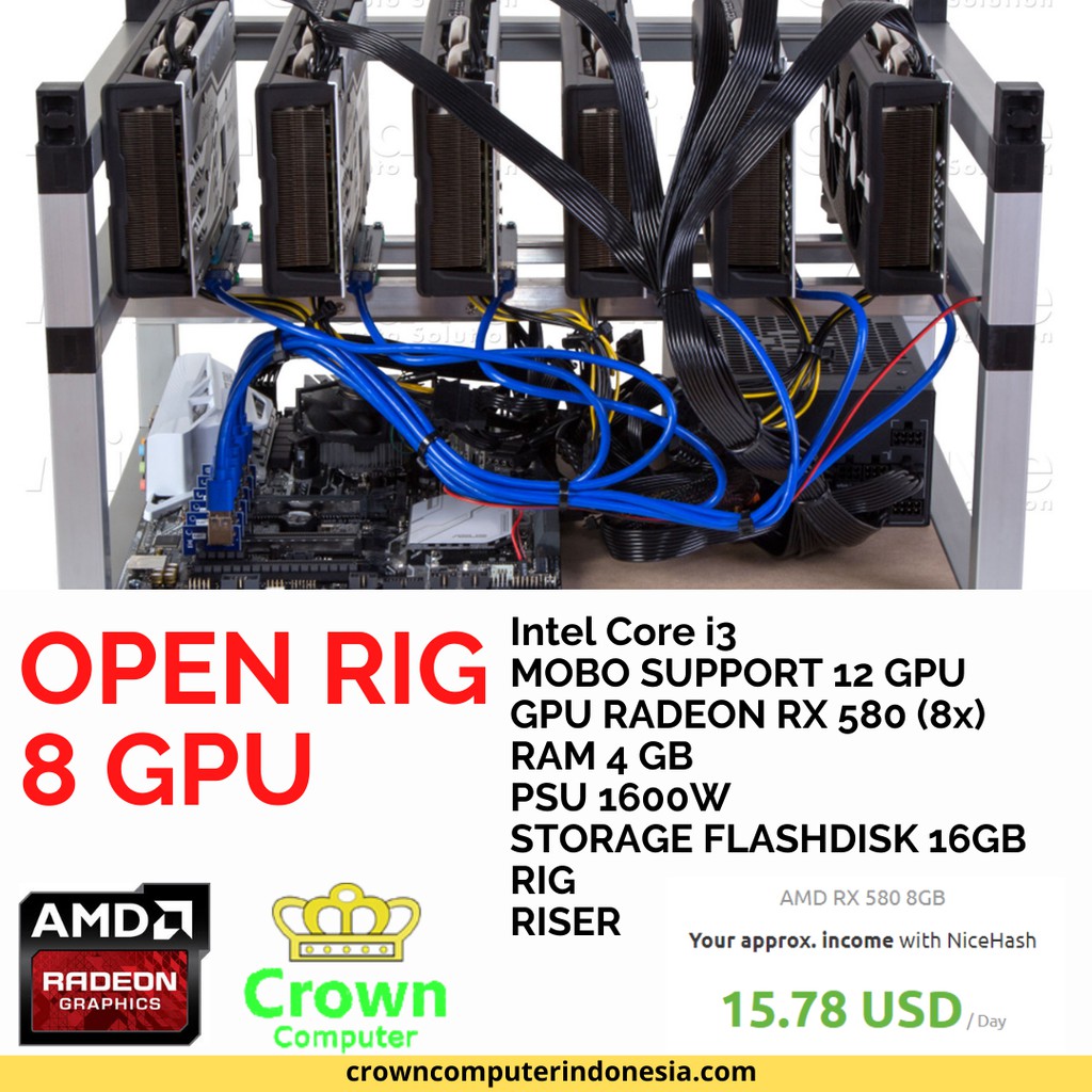 MINING RIG 8 GPU RX 580