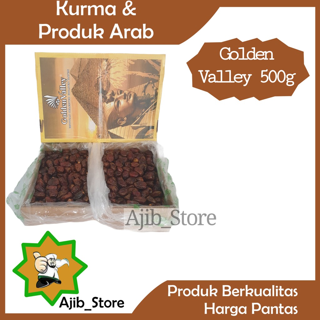 

(FRESH QUALITY) KURMA MESIR GOLDEN VALLEY 1/2KG 500GR g Kurma Manis Legi lembut Asli Dari Arab