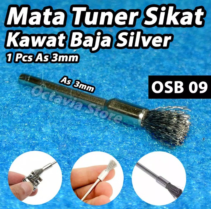 Mata Tuner Sikat Kawat Baja Silver