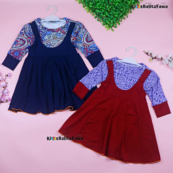 Dress Kiki size 1  2 Tahun  Dres Anak  Perempuan  Overall 