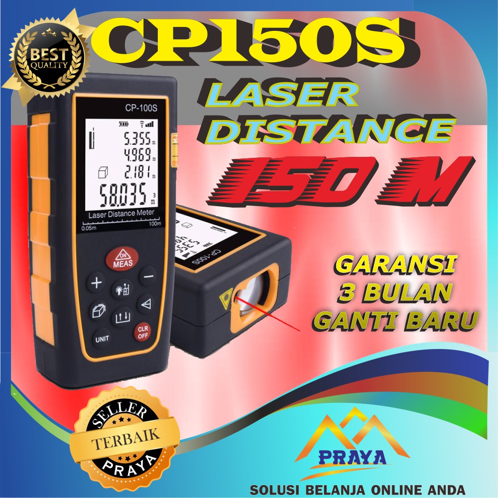 Meteran Laser 150 meter 150m Garansi Laser Distance Meter Digital