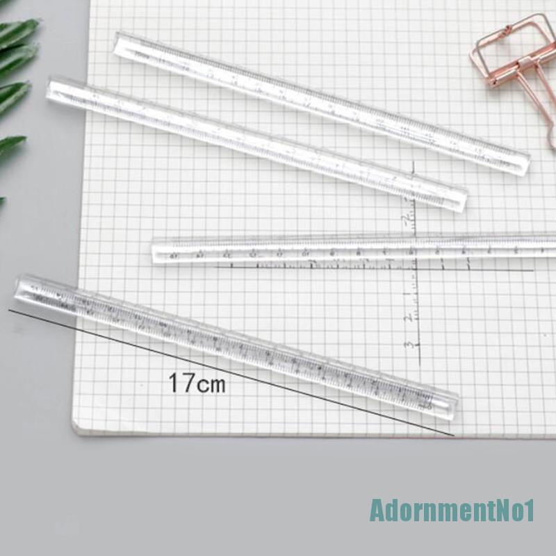 (AdornmentNo1) Penggaris Segitiga Transparan 15cm Untuk Stationery Pelajar