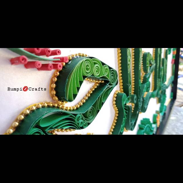 

Quilling paper kaligrafi / kerajinan kertas kaligrafi