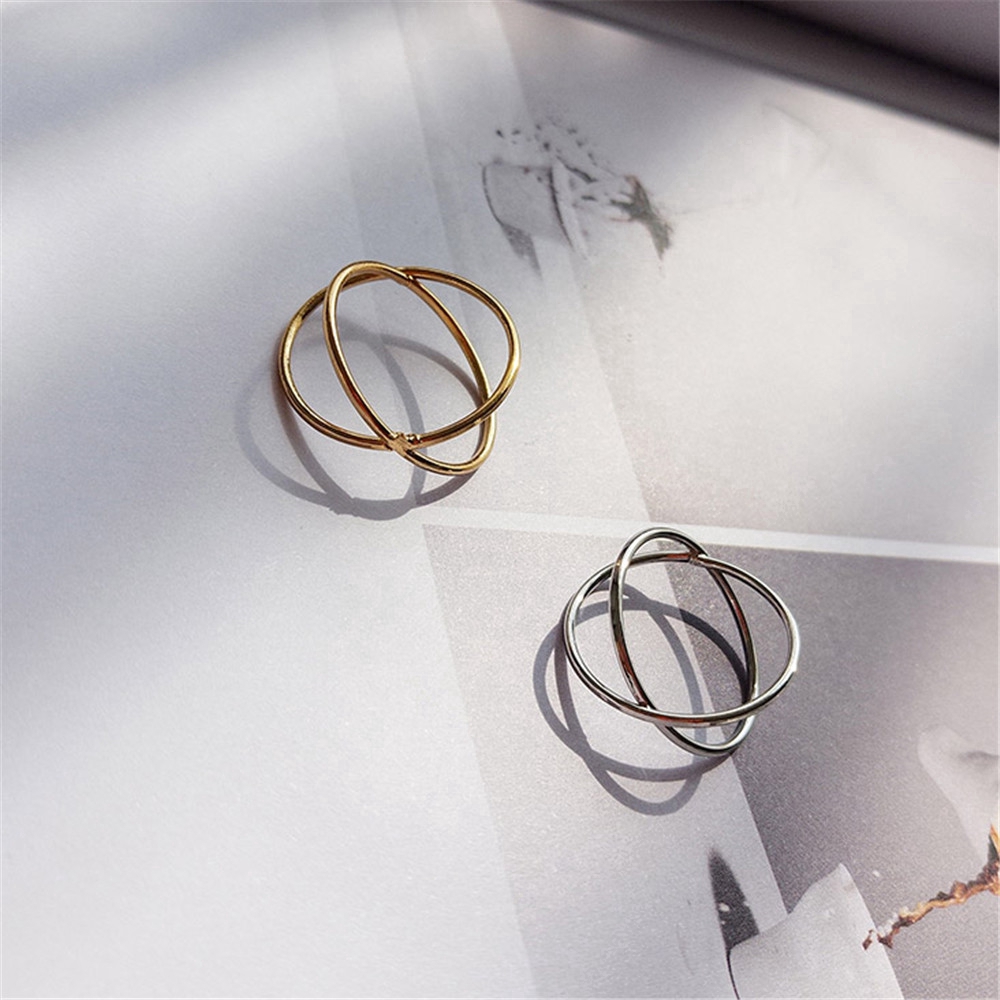 【COD Tangding】X Cross Stereoscopic Hollowed-up Ring with Joint Forefinger Tail Ring