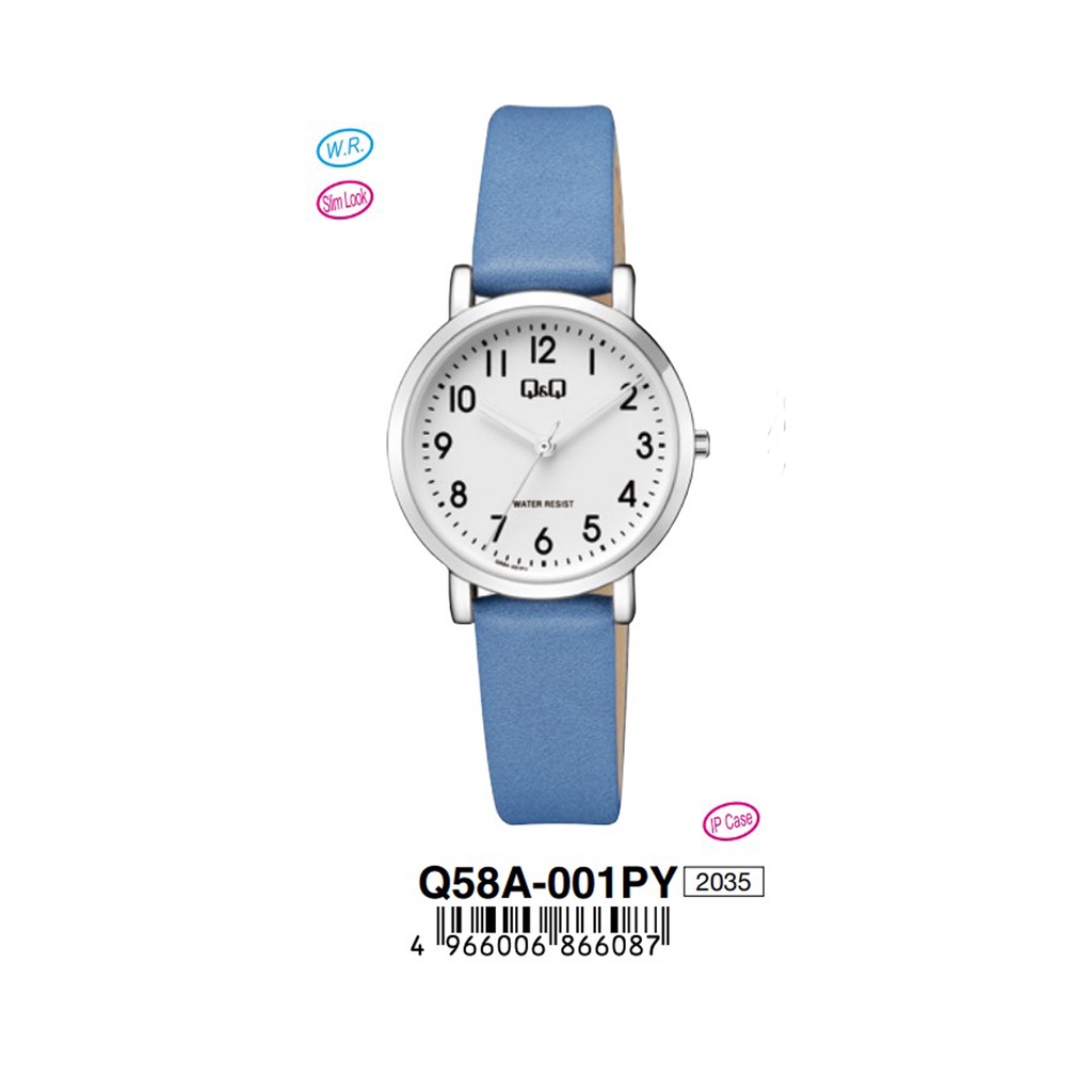 Jam Tangan Remaja Wanita Leather Kulit Original Q&amp;Q QnQ QQ Q58A QB73 series