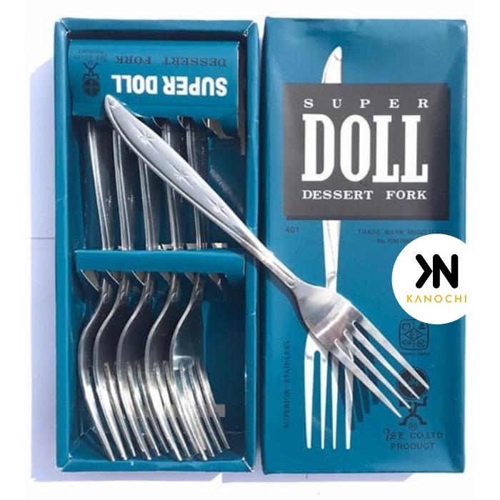 Garpu Makan stainless steel Super Doll isi 6