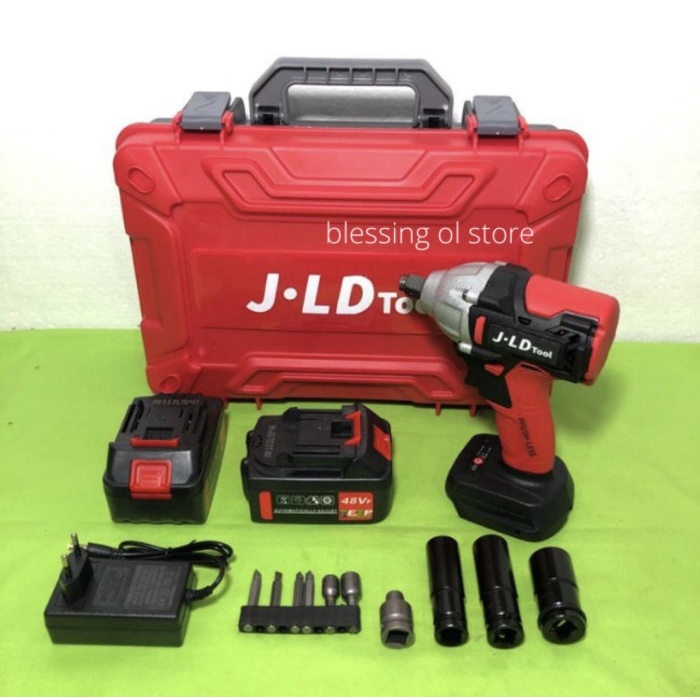 CORDLESS IMPACT WRENCH J88 BRUSHLESS JLD TOOL//IMPACT WRENCH 2 BATERAI