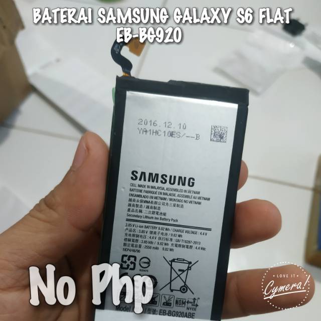 BATRE BATERAI BATTERY SAMSUNG GALAXY S6 FLAT EB-BG920 ORIGINAL BATTERY