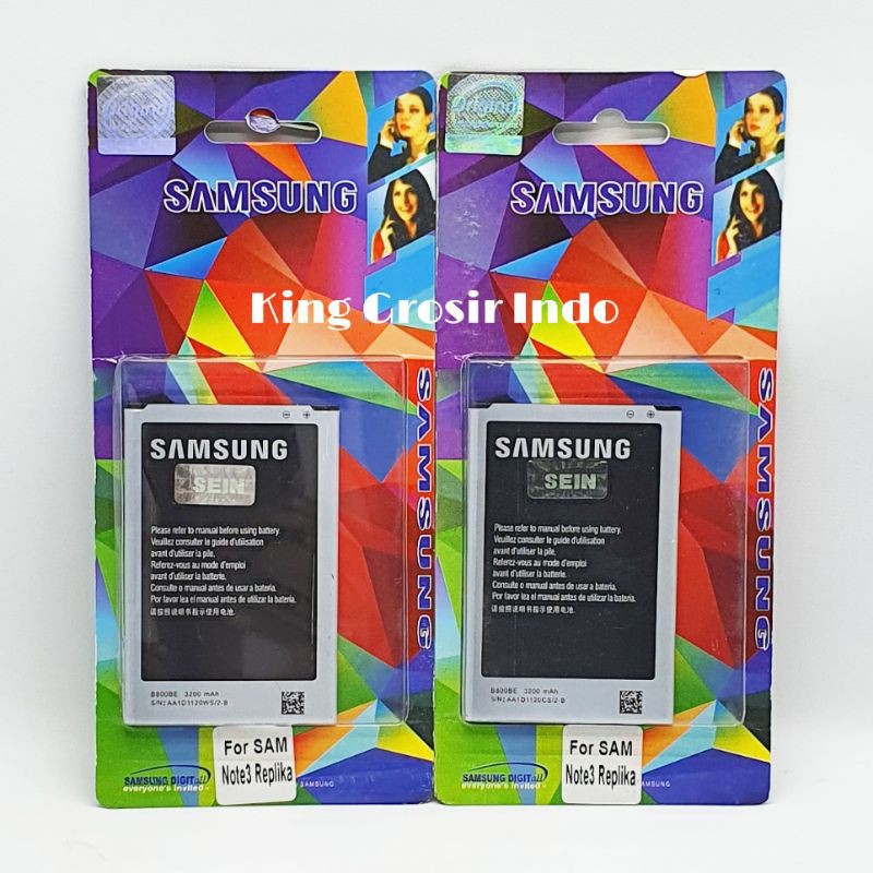 Baterai Samsung Note 3 Replika Original OEM B800BE Battery