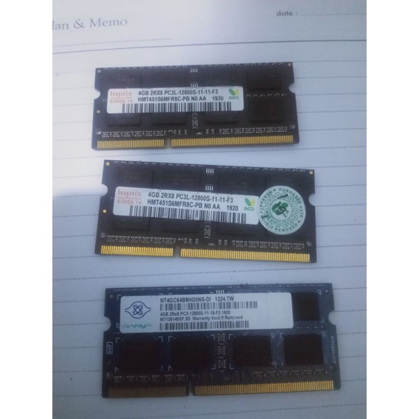 RAM 4 GB 2Rx8 PC 3l 12800s