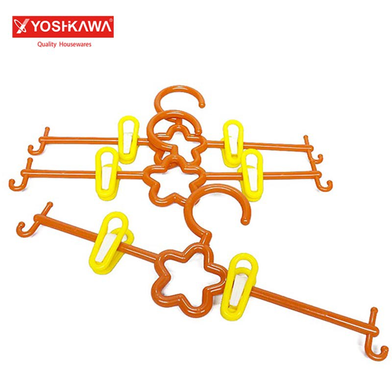 

YOSHIKAWA Gantungan Baju Capitan 3 PCS Hanger Laundry EVL-G-806 Merah