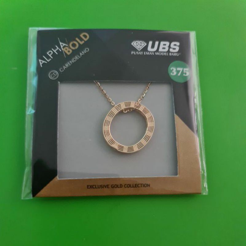 Kalung Alpha bold huruf O kadar 375 UBS