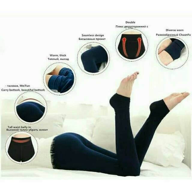 Legging Thermal Import bulu tebal leging winter musim dingin