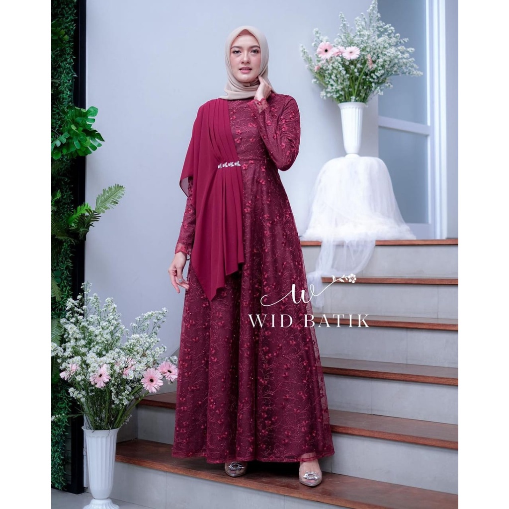 Gamis Aleena/Gamis Brokat/Gamis Brukat/Gamis Acara/Gamis Pesta/Gamis Bridesmaid/Gamis Wanita/Gamis R