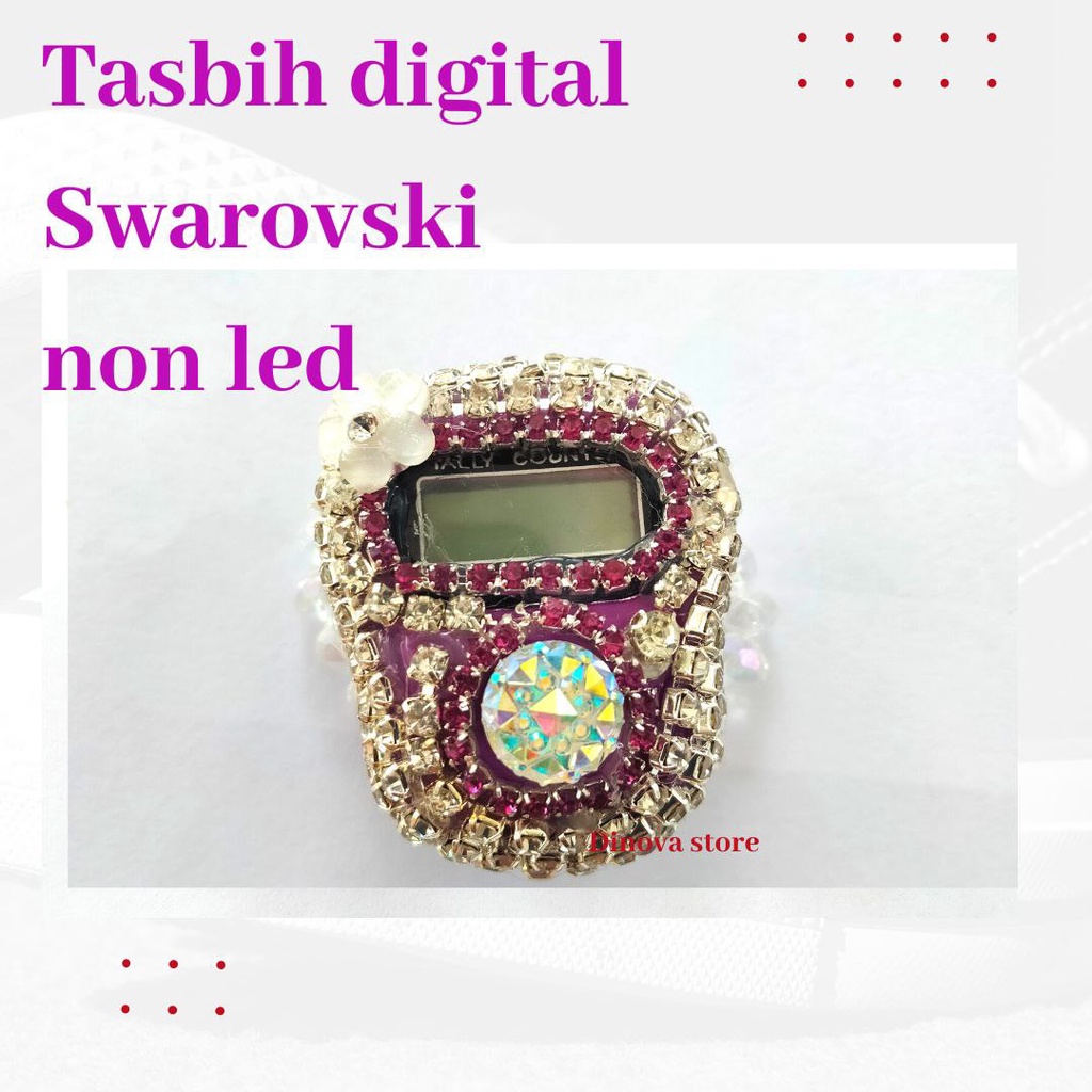 tasbih digital swarovsky/tasbih digital hias/tasbih/alat bantu hitung tasbih digital