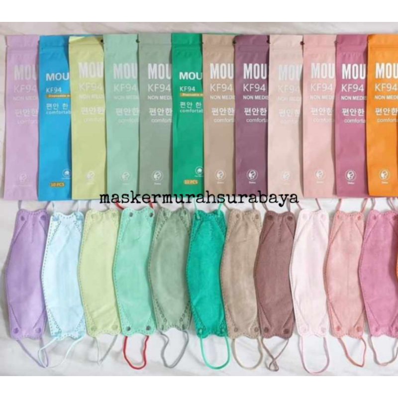 Masker KF94 Mouson, Wemask, korea Medis HIJAB dan Non HIJAB isi 5pcs