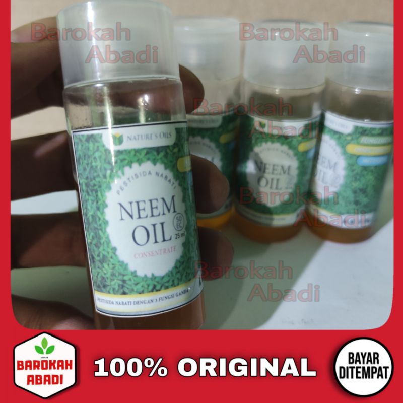 NEEM OIL konsentrat 25 ml insektisida fungisida anti tungau organik pestisida nabati