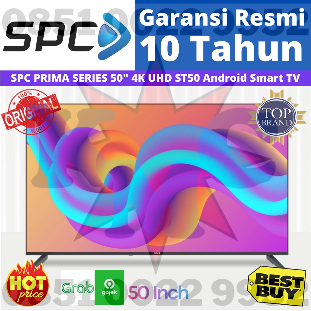 LED SPC PRIMA SERIES 50&quot; 4K UHD ST50 Android Smart TV Garansi Resmi