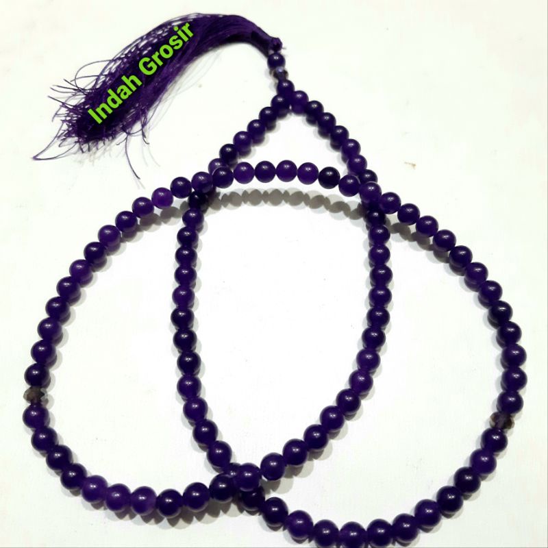 TASBIH BATU KECUBUNG WULUNG KRISTAL 6MM 99BUTIR SUPER HALUS ORIGINAL