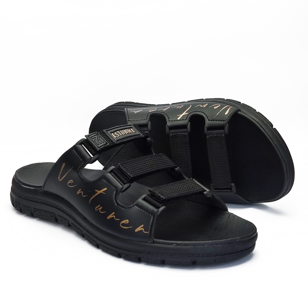 Estunice Sandal Slop Pria Gunung - Venturer G1 Hitam-2