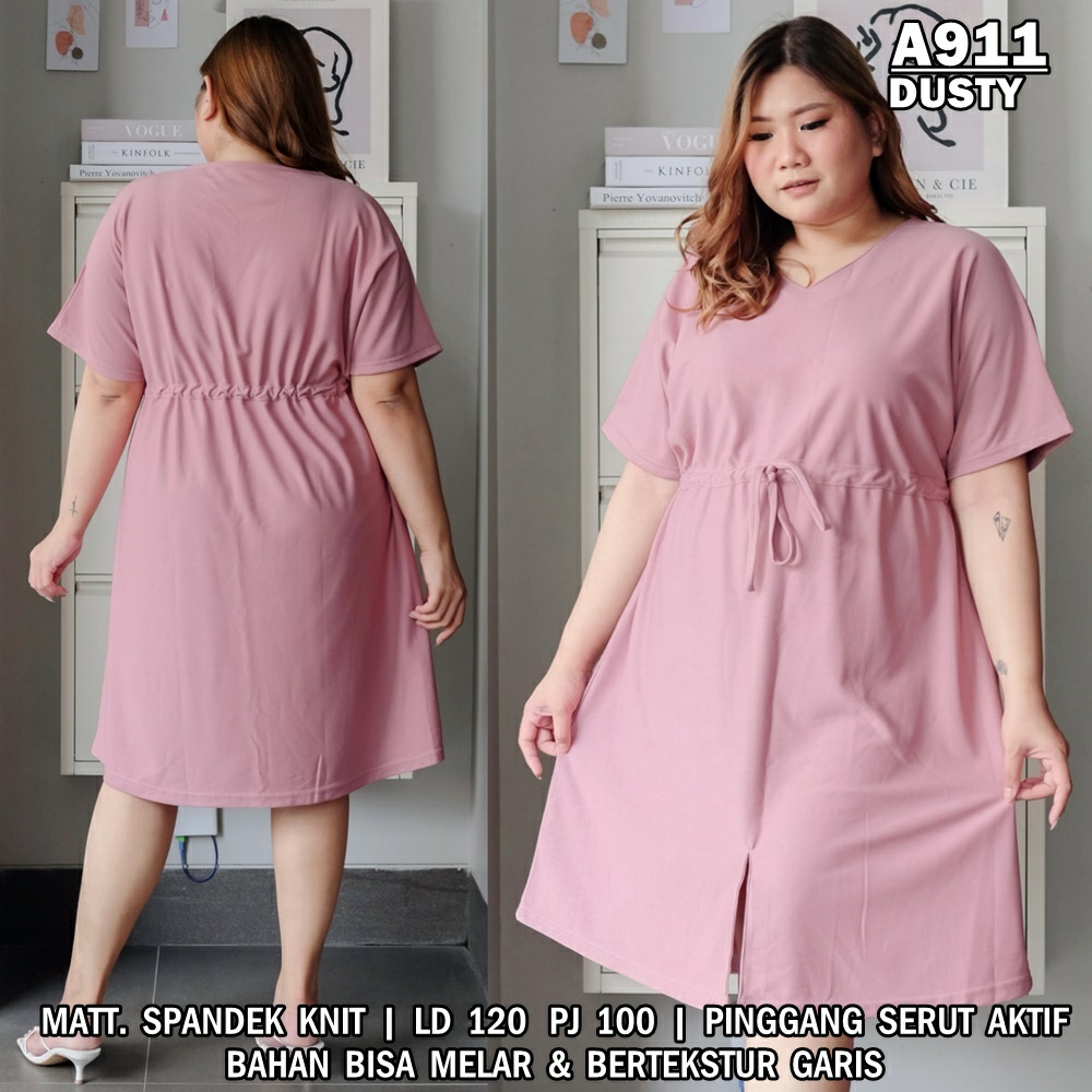 WSE390 - Dress Yuan  Dress Wanita Besar 3XL JUMBO BIG SIZE XXXL LD 120 CM PJ 100 CM PREMIUM QUALITY