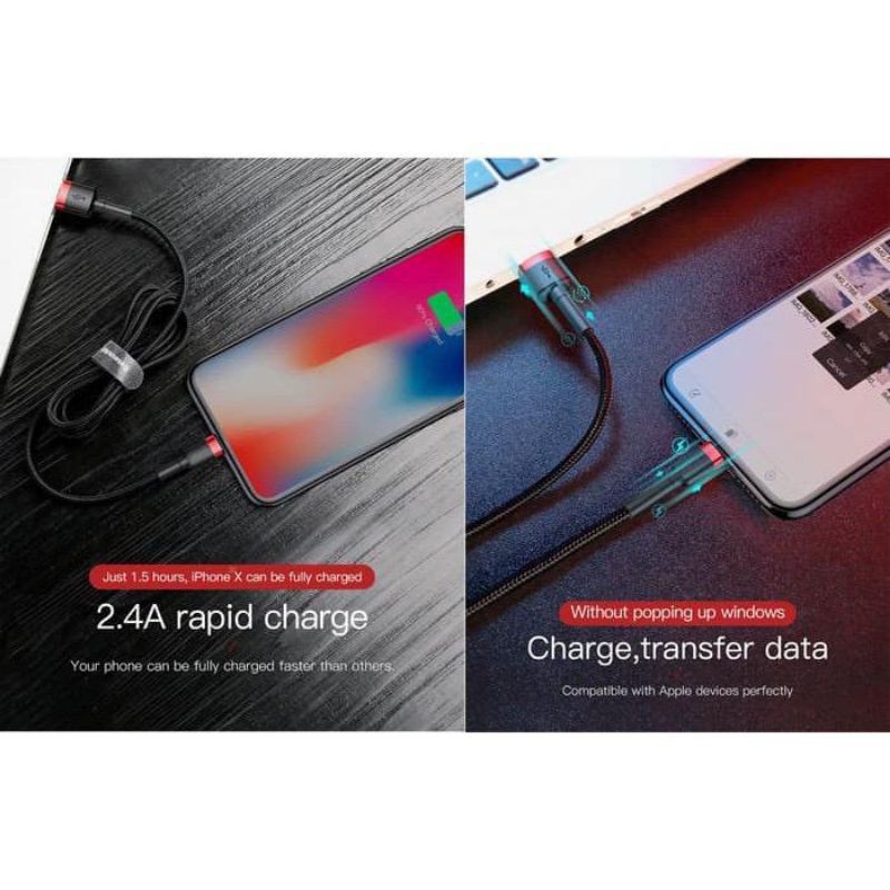 Cable Baseus Iphone Lightining Cafule 2.4A 2M Fast Charging ORIGINAL