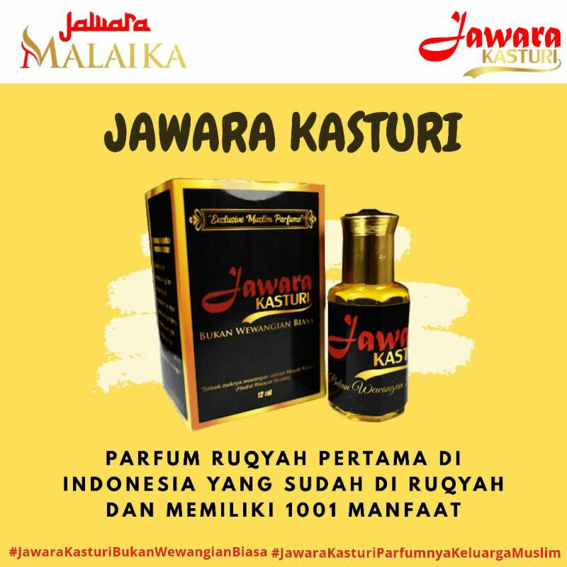 Jawara Kasturi Original 100% Asli Non Alkohol Sudah diruqyah | Minyak Kasturi 3 ML