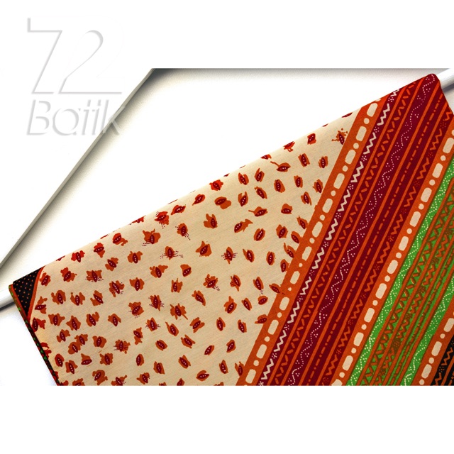 KAIN BATIK KATUN Premium Motif Sinaran Warna Merah Hitam Hijau 723218 Cap 72 Jarik Jarit Samping Keb