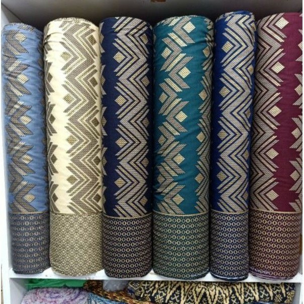 Kain Batik Katun Motif Songket / Bahan Batik Katun Motif Jig Jag