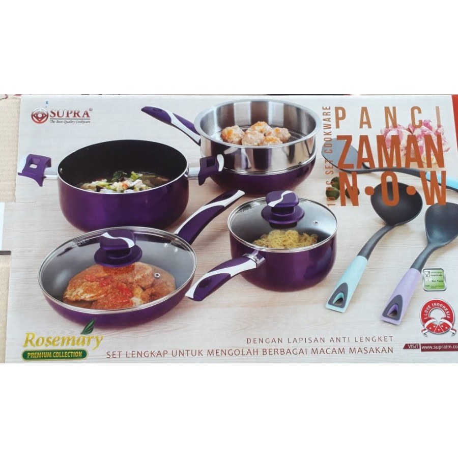 SUPRA 10 Pcs Panci Set -  ZAMAN NOW Rosemary