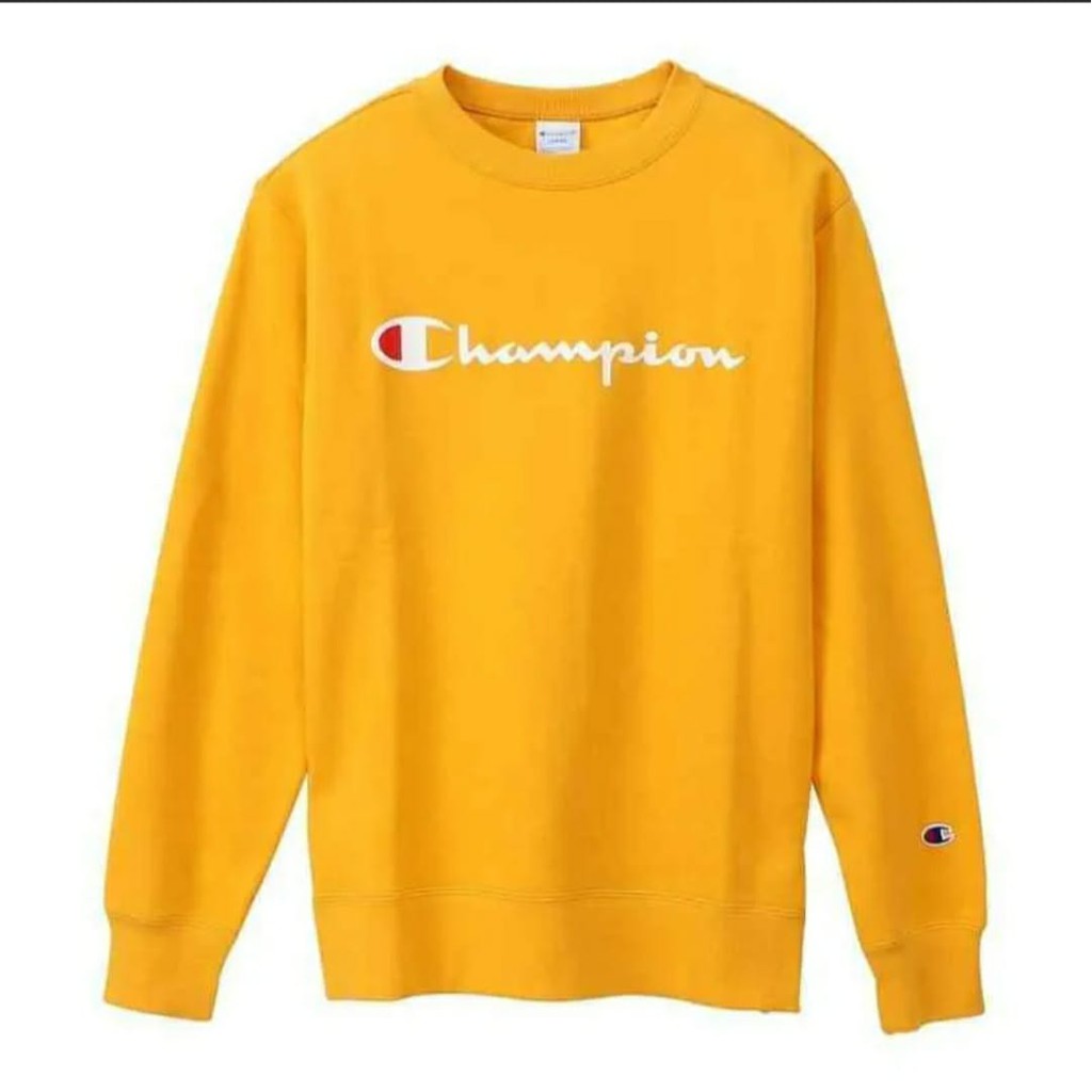 Crewneck Champion Premium / Sweater Champion Pria Wanita Terlaris / Warna Kuning