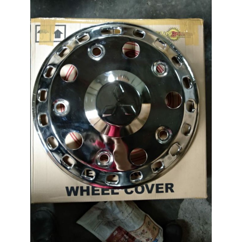 weldop Dop Roda Truck Fuso/Big Bus ring 20 depan aja lubang 10 logo mitsubishi 2 pcs