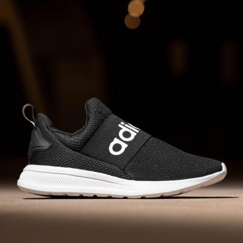 SEPATU PRIA SNEAKERS PRIA ADIDAS LITE RACER SLIP ON BLACK WHITE ORIGINAL