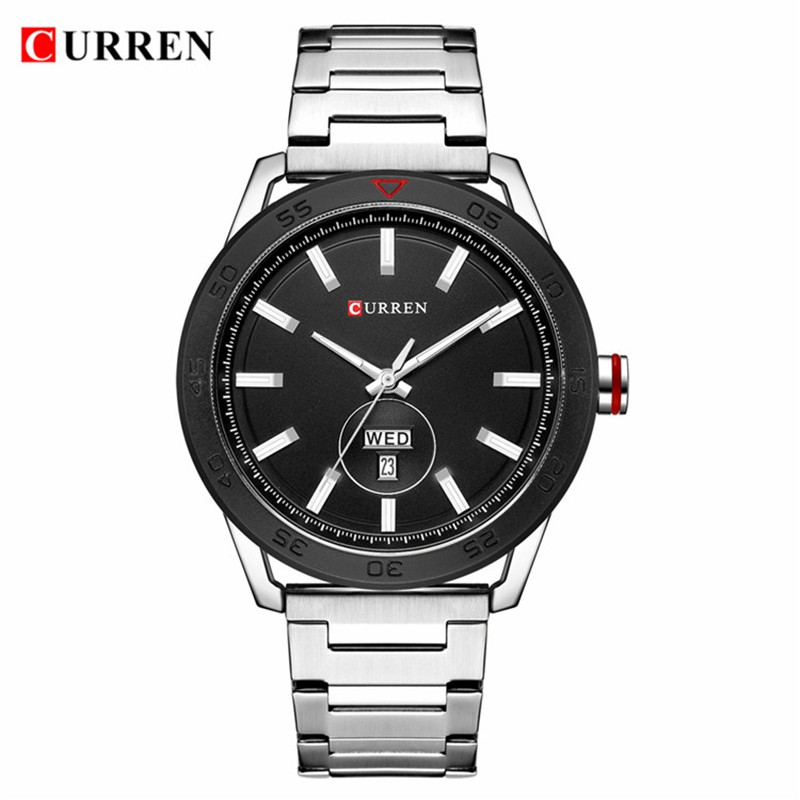 

Jam Tangan Pria Curren Men'S Quartz Watch Luxury Gold Stainless Steel Watch Sports Waterproof Clock