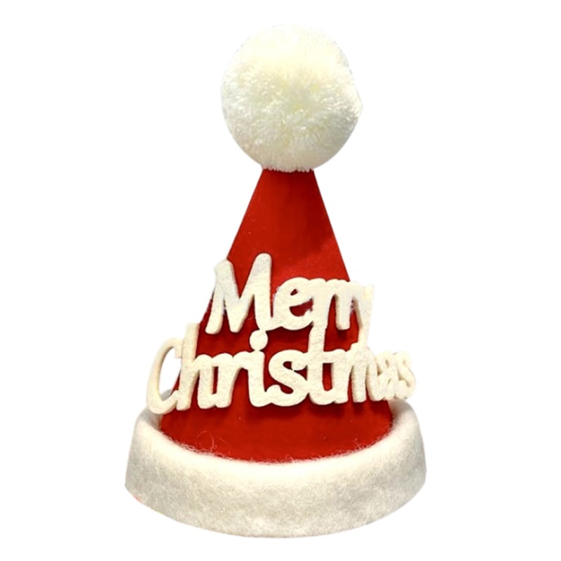 Topi Santa Rusa Merry Christmas Bahan Kain Non Woven Untuk Pesta Kostum Cosplay